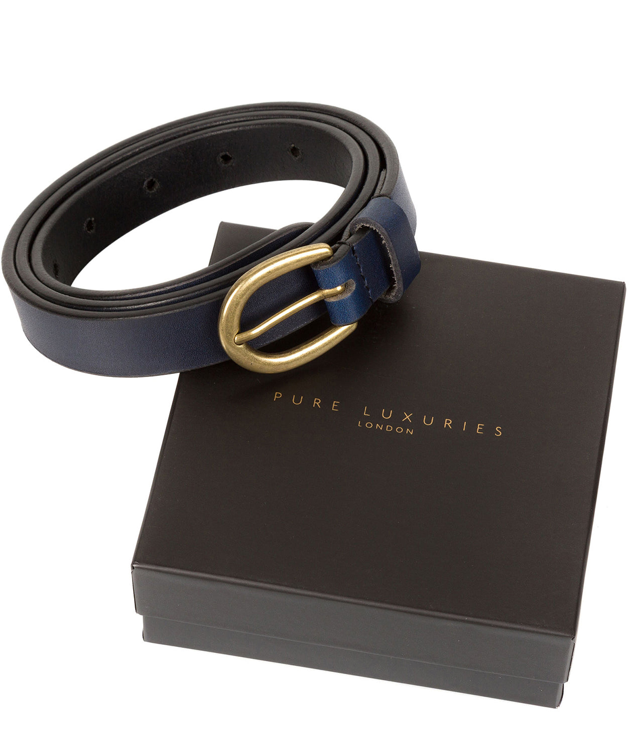 Navy Quality Leather Ladies' Belt