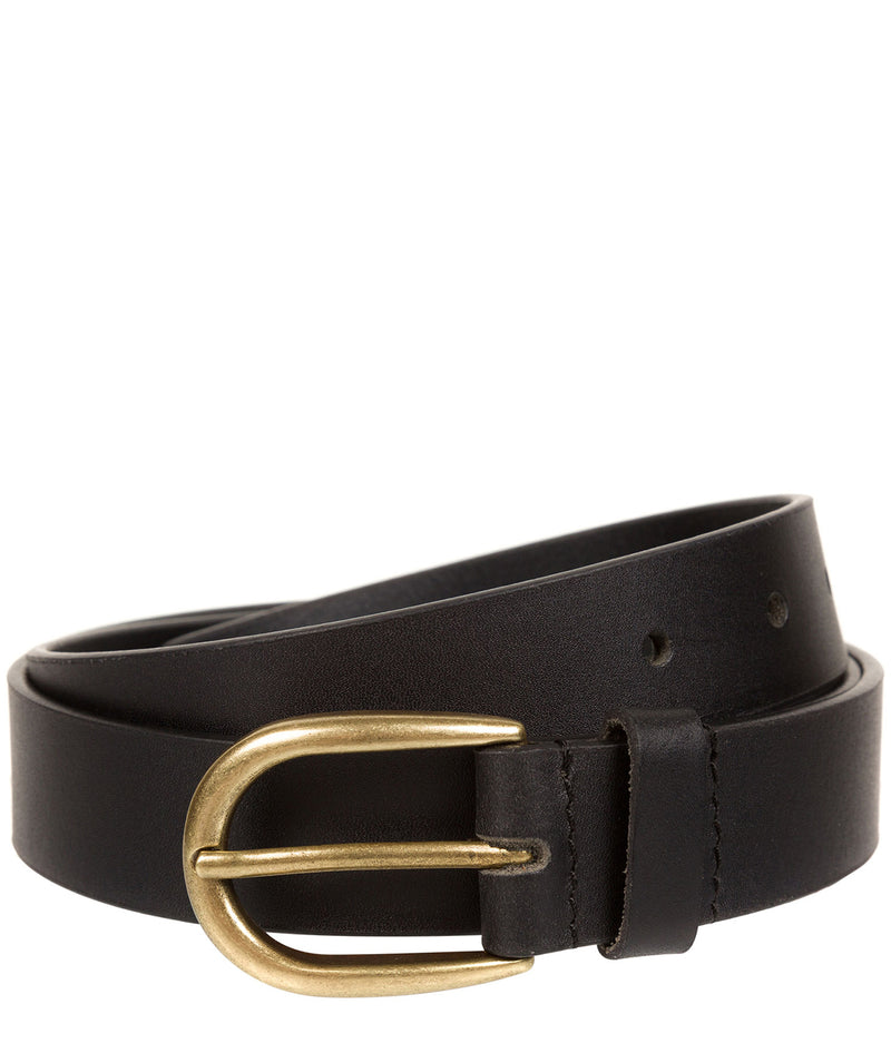 Black Luxury Leather Ladies' Belt
