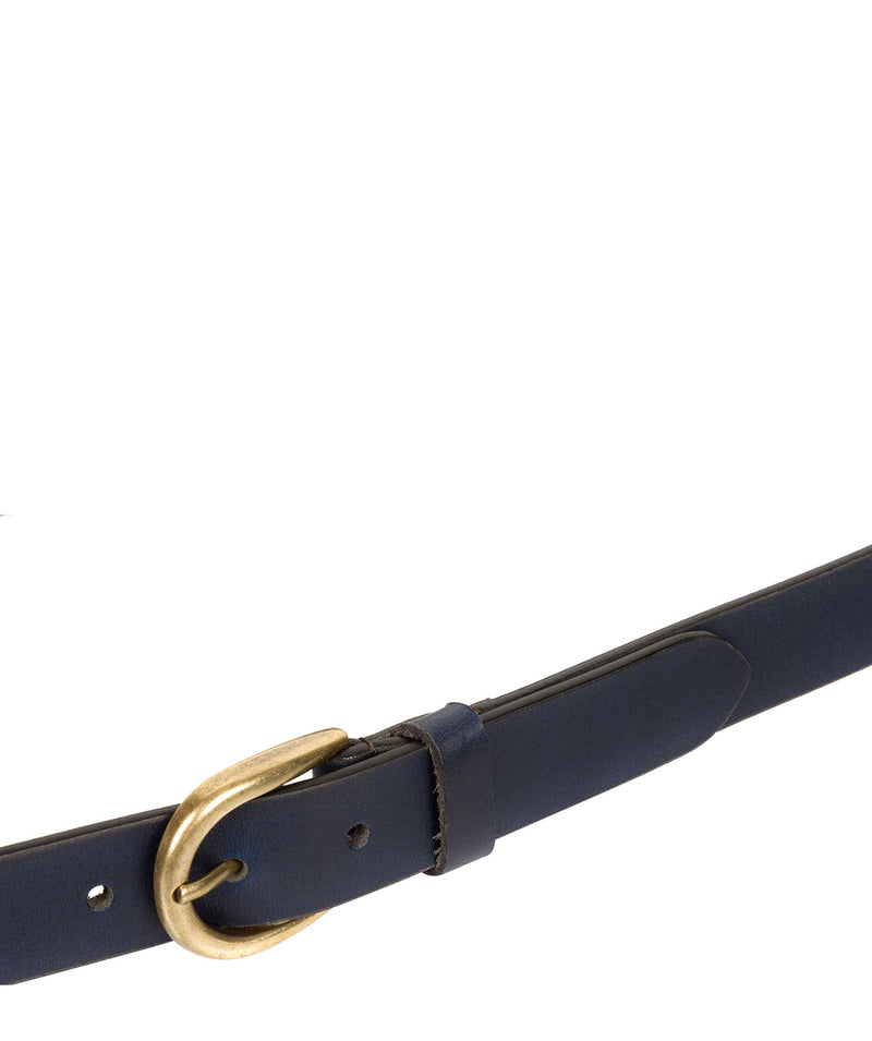 Navy Luxury Leather Ladies' Belt