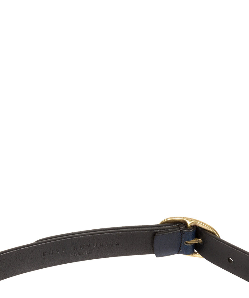 Navy Quality Leather Ladies' Belt