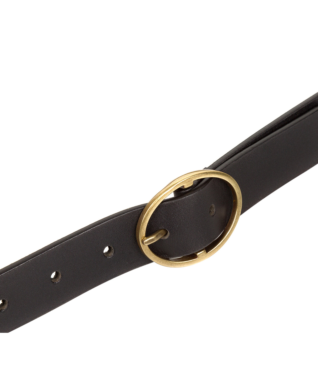 Black Fine Leather Ladies' Belt