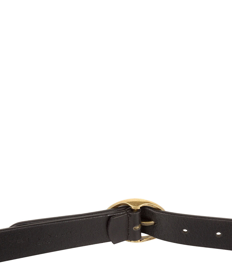 Black Fine Leather Ladies' Belt