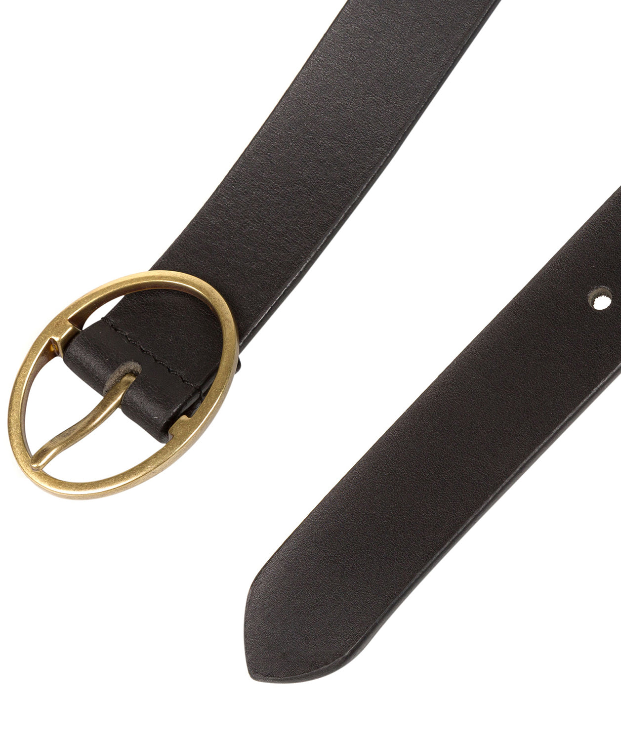 Black Fine Leather Ladies' Belt