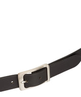 Black Genuine Leather Ladies' Belt