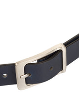 Navy Genuine Leather Ladies' Belt