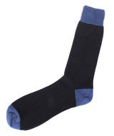 Anthracite & Blue Cotton Socks