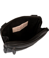 'Hoya' Black Leather Cross Body Bag