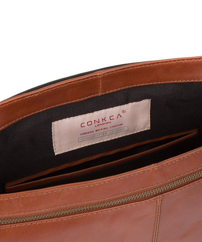 'Bermondsey' Chestnut Leather Messenger Bag