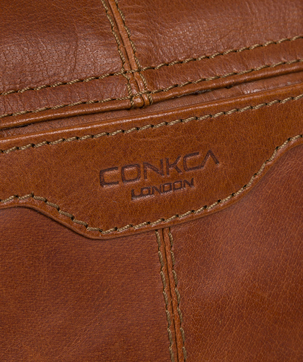 Chestnut Leather Messenger Bag 'Bermondsey' by Conkca London – Pure ...