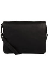 'Islington' Black Natural Cowhide Messenger Bag