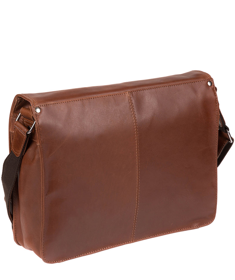 'Islington' Conker Brown Natural Cowhide Messenger Bag