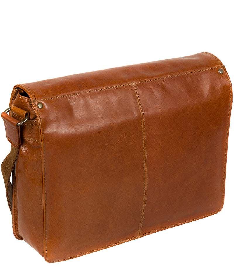 'Islington' Chestnut Leather Messenger Bag