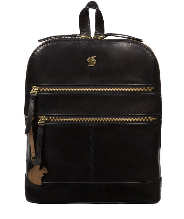 Conkca London Originals Collection #product-type#: 'Francisca' Black Leather Backpack