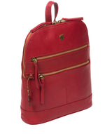 'Francisca' Chilli Pepper Leather Backpack