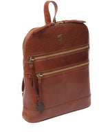 'Francisca' Conker Brown Leather Backpack