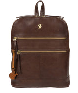 'Francisca' Dark Brown Leather Backpack Pure Luxuries London