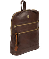 'Francisca' Dark Brown Leather Backpack Pure Luxuries London