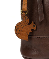'Francisca' Dark Brown Leather Backpack image 4