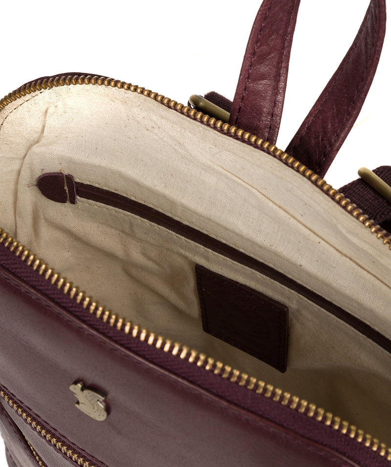 'Francisca' Plum Leather Backpack image 4