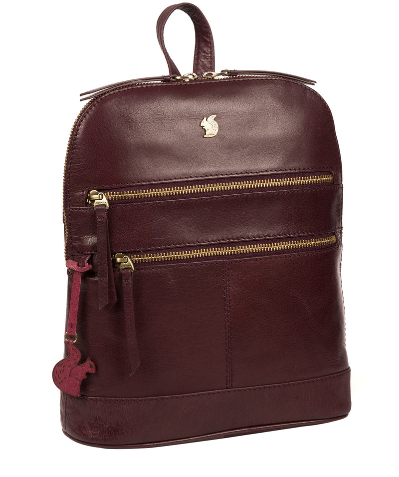 'Francisca' Plum Leather Backpack image 5