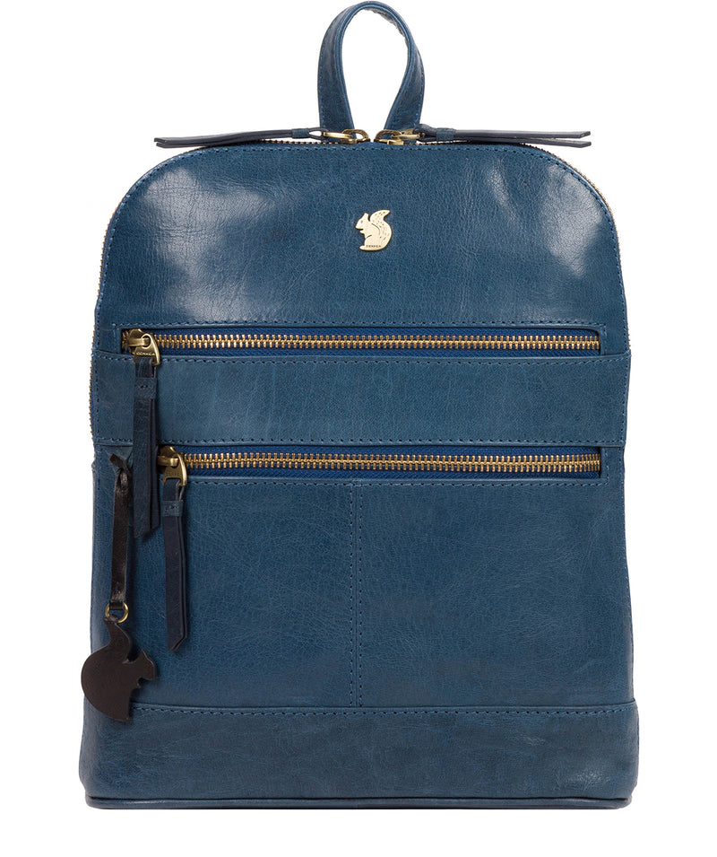 'Francisca' Snorkel Blue Leather Backpack image 1