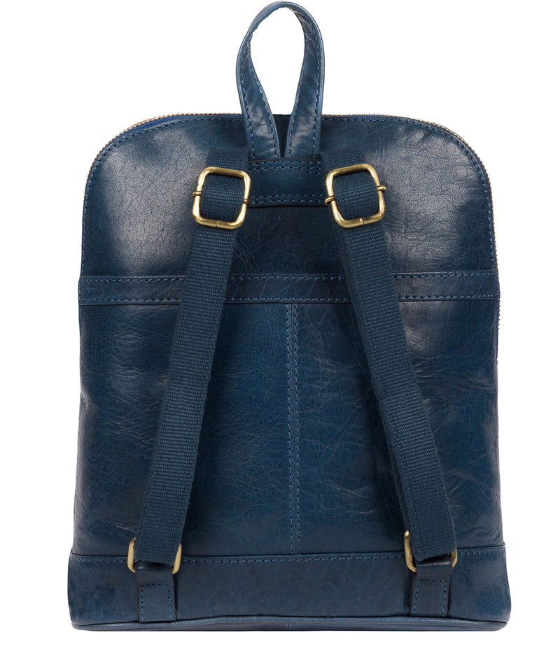 'Francisca' Snorkel Blue Leather Backpack image 3