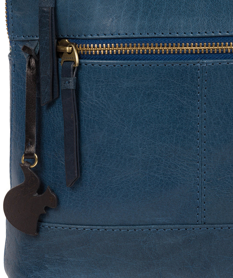 'Francisca' Snorkel Blue Leather Backpack image 7