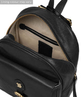 'Eloise' Black Leather Backpack