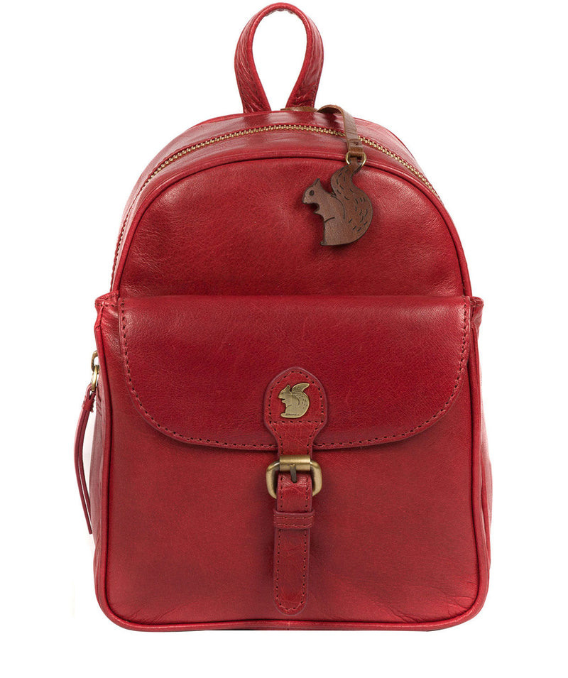 'Eloise' Chilli Pepper Leather Backpack