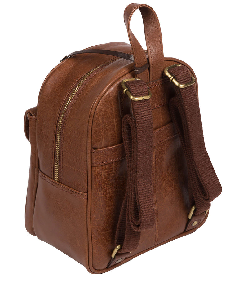 'Eloise' Conker Brown Leather Backpack