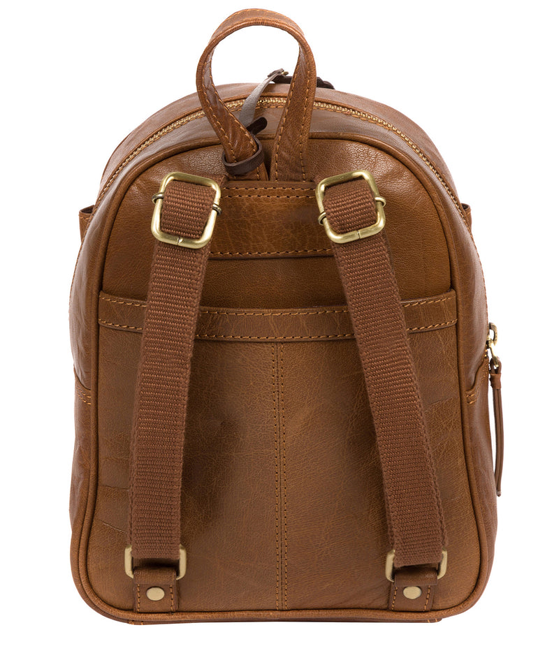 'Eloise' Dark Tan Leather Backpack image 3