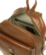 'Eloise' Dark Tan Leather Backpack image 4