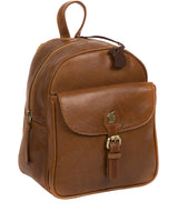 'Eloise' Dark Tan Leather Backpack image 5