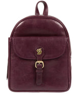 'Eloise' Plum Leather Backpack image 1