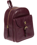 'Eloise' Plum Leather Backpack image 3