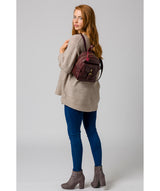 'Eloise' Plum Leather Backpack image 2