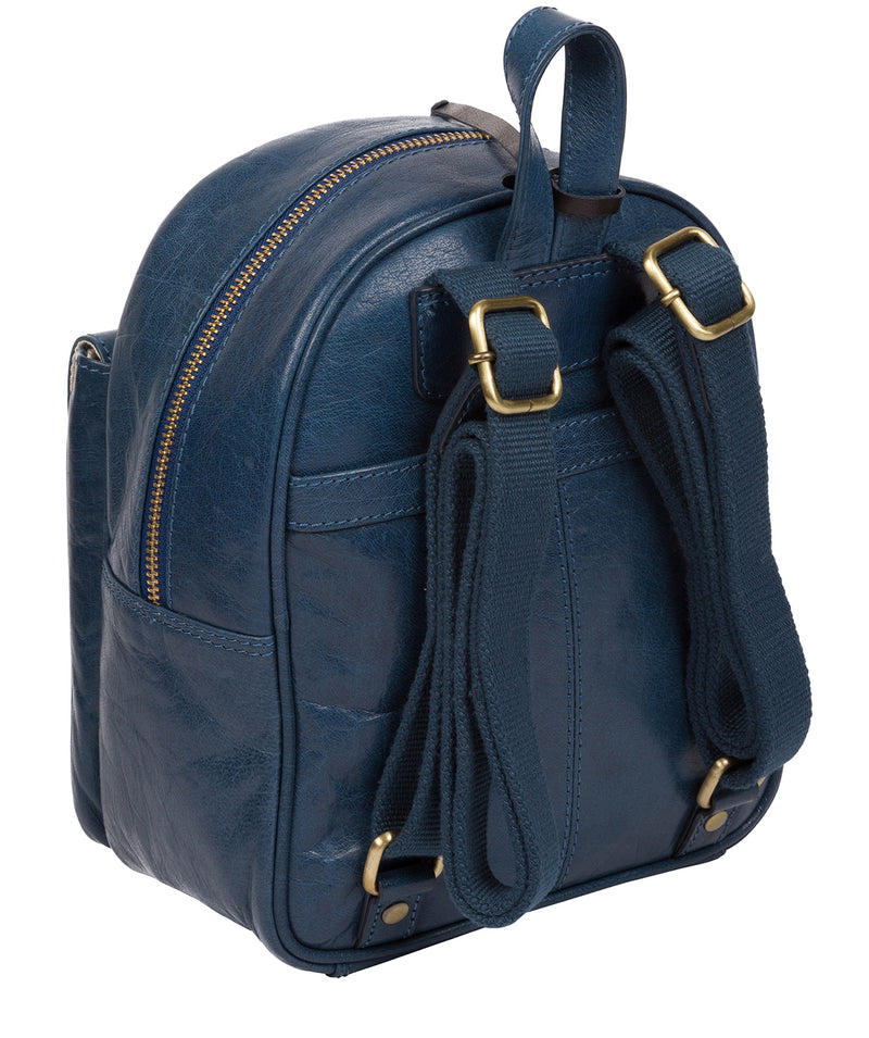 'Eloise' Snorkel Blue Leather Backpack image 3