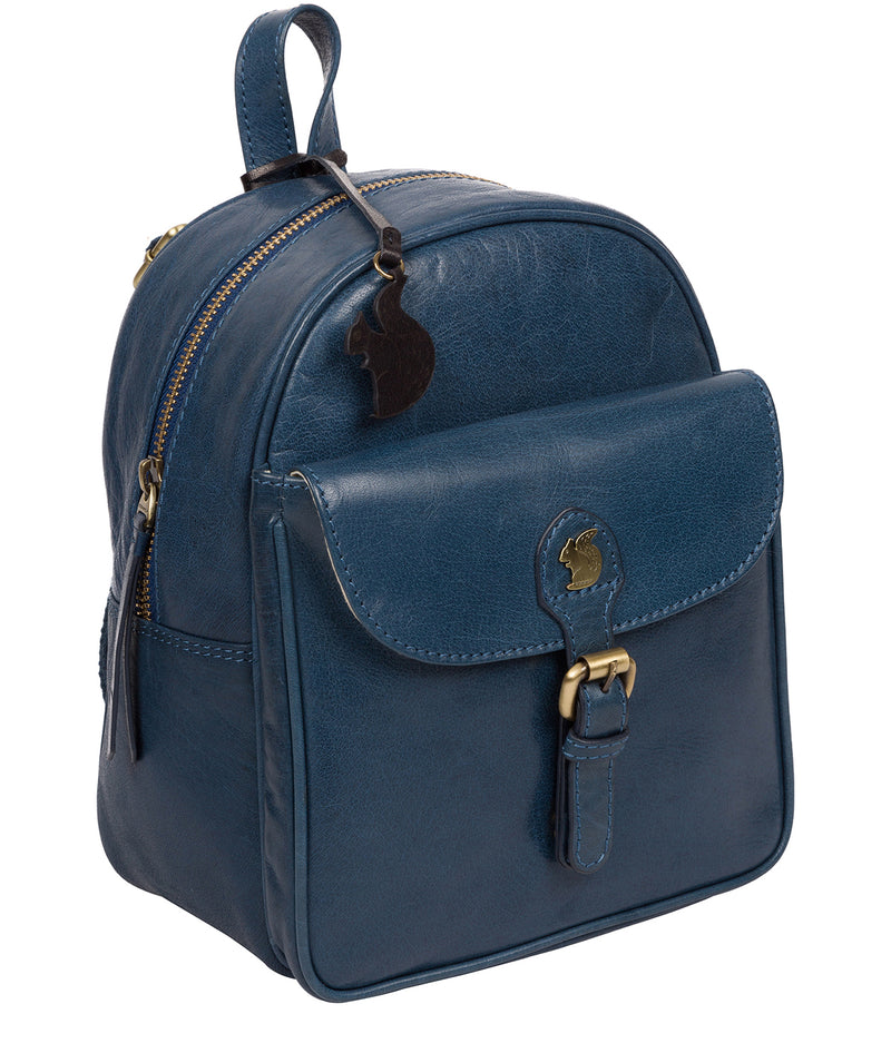 'Eloise' Snorkel Blue Leather Backpack image 5