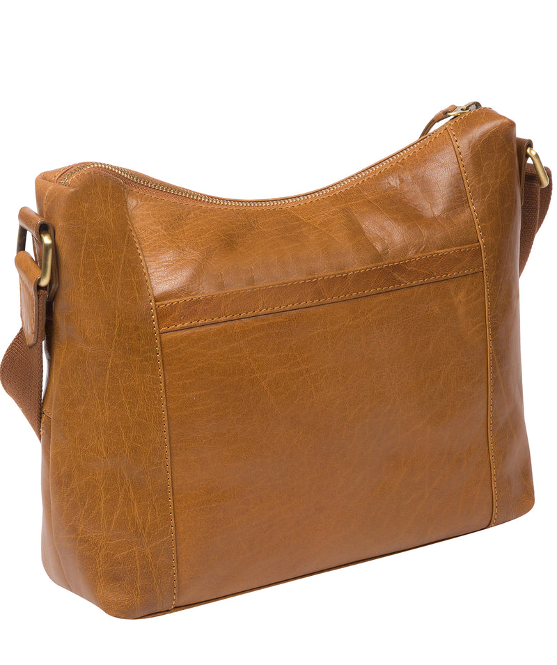 'Georgia' Dark Tan Leather Shoulder Bag