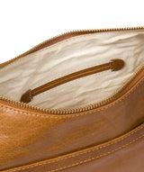 'Georgia' Dark Tan Leather Shoulder Bag