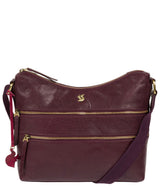 'Georgia' Plum Leather Shoulder Bag