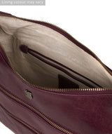 'Georgia' Plum Leather Shoulder Bag