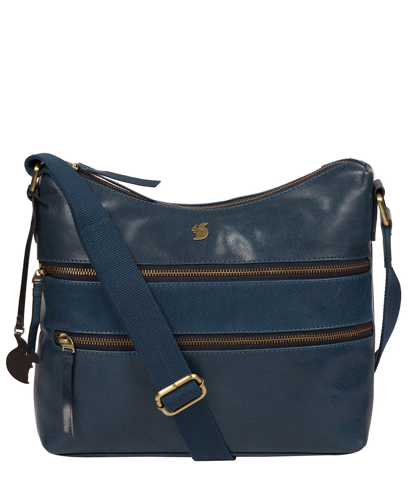 'Georgia' Snorkel Blue Leather Shoulder Bag image 1