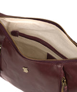 'Esta' Plum Leather Cross Body Bag Pure Luxuries London