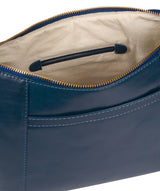 'Esta' Snorkel Blue Leather Cross Body Bag