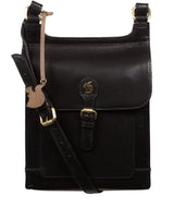 Conkca London Originals Collection #product-type#: 'Sasha' Black Leather Cross Body Bag