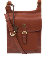 'Sasha' Conker Brown Leather Cross Body Bag