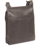 'Sasha' Slate Leather Cross Body Bag Pure Luxuries London