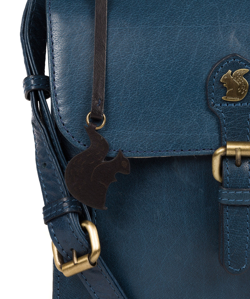 'Sasha' Snorkel Blue Leather Cross Body Bag image 6