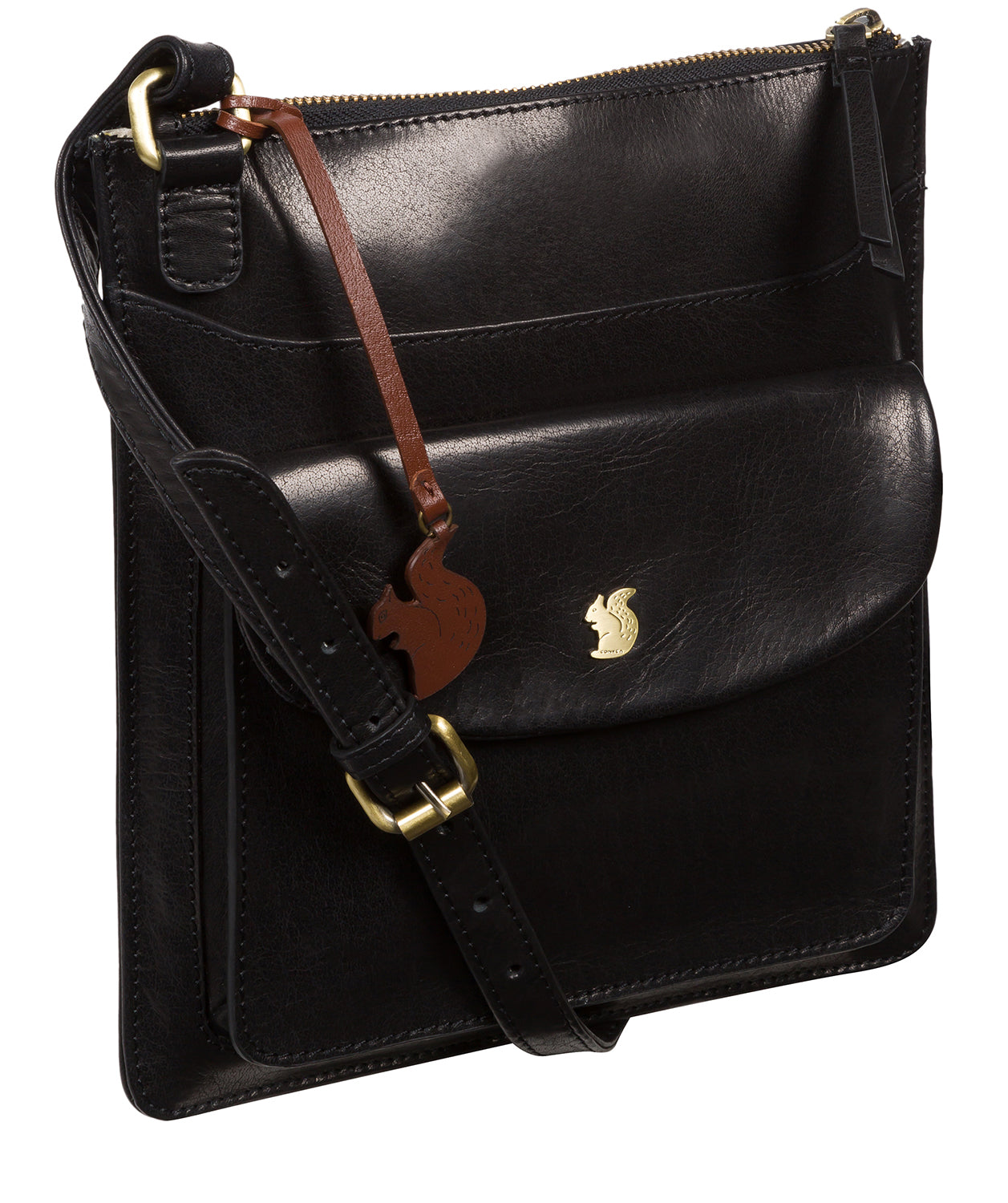 Conkca London Originals Collection #product-type#: 'Lauryn' Black Leather Cross Body Bag